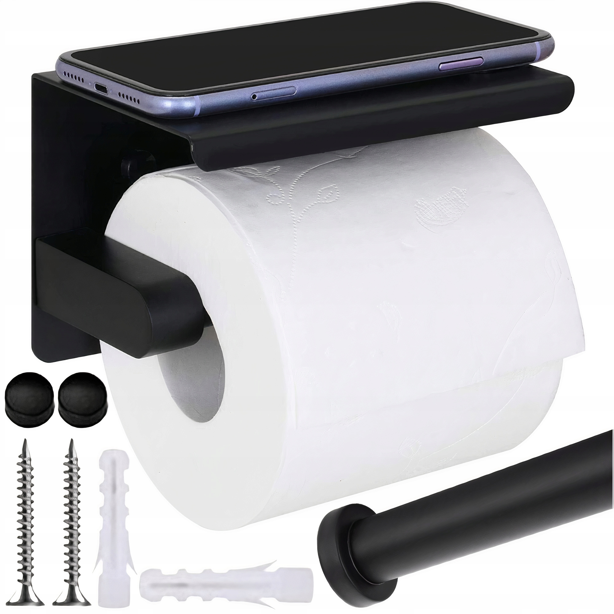 

Uchwyt na papier Loft Toaletowy z półką Czarny Wc