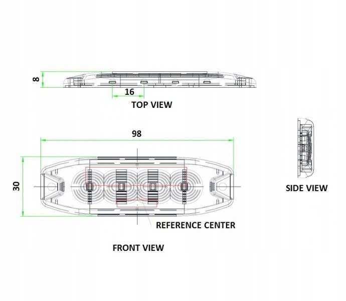 Lampa stroboskopowa 4LED SLIM 15W 12-24V R65 R10 Producent części Kamar