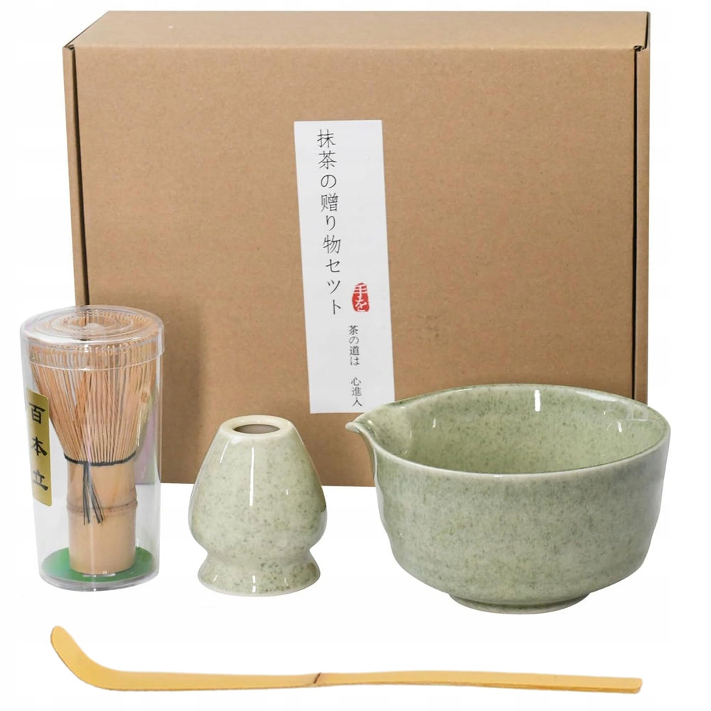 Bambusowy Zestaw Prezentowy Do Herbaty Matchy Chashaku Trzepaczka Łyżka