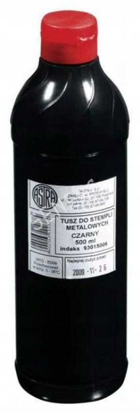 

Tusz do stempli metalowych Astra 500 ml Czarny