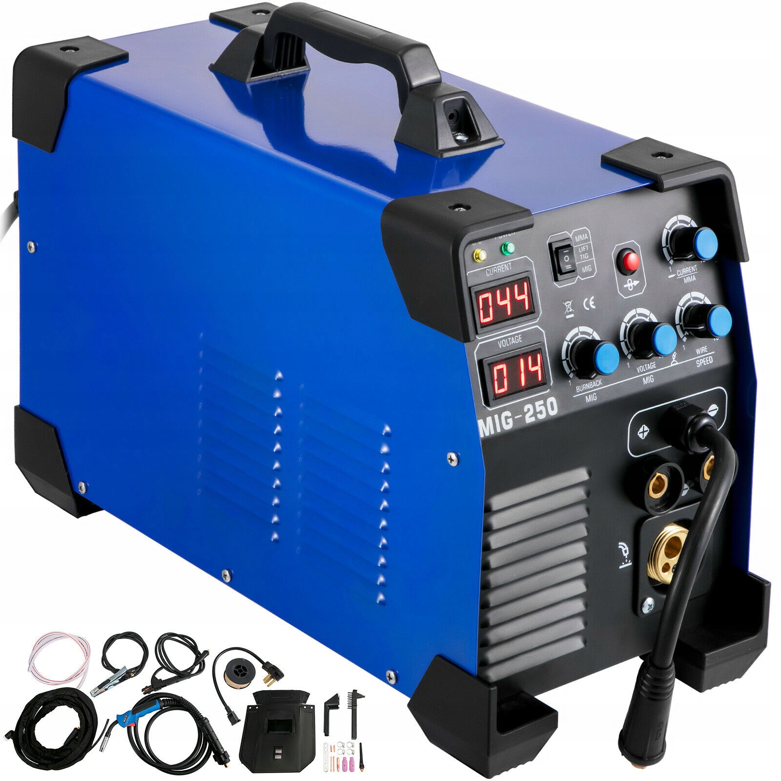 Tig Mma Mig Welding Machine 250A Igbt Combo Welder Semi-automatický