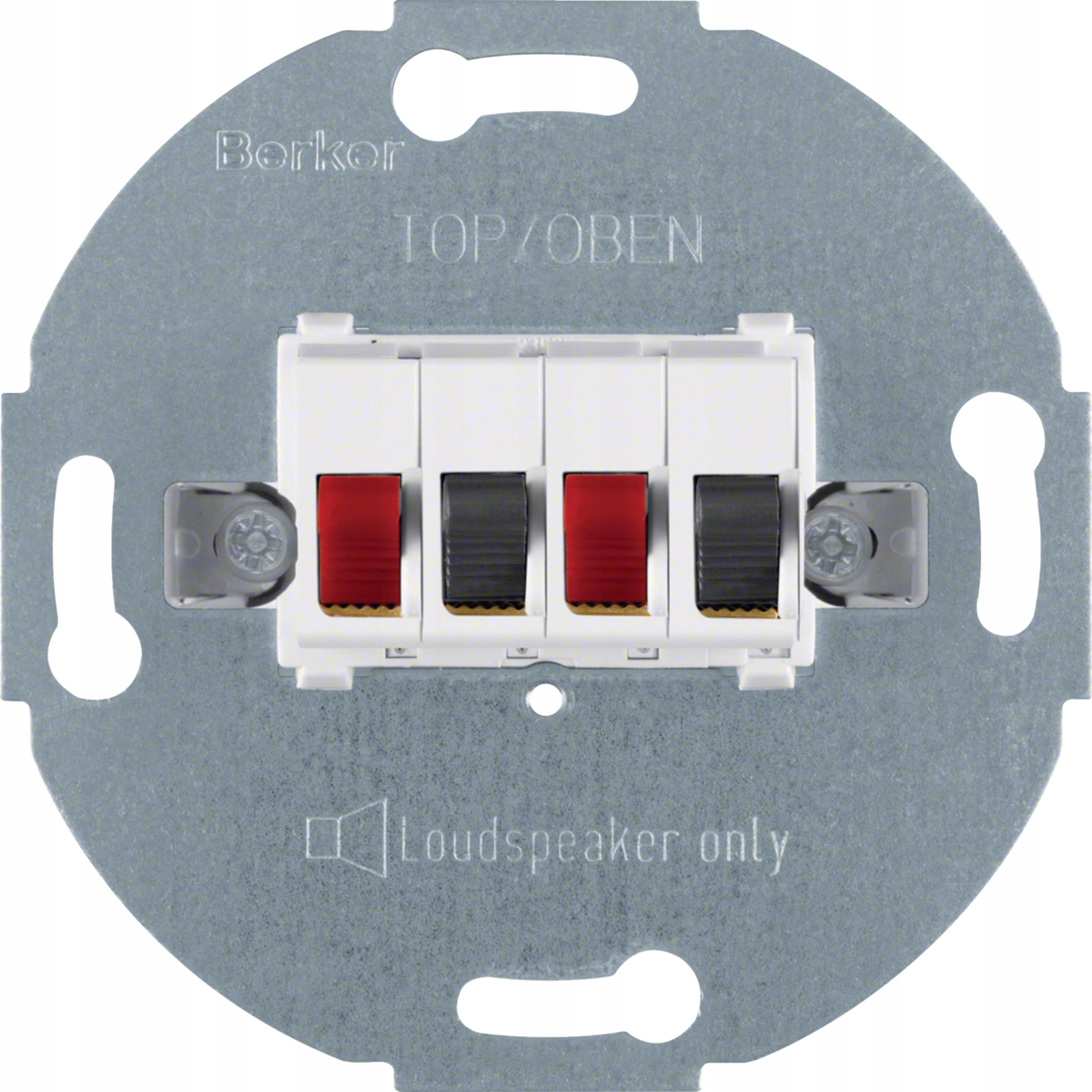 Berker one.platform Mechanismus stereofonního reproduktorového konektoru. 2-násobný bílý