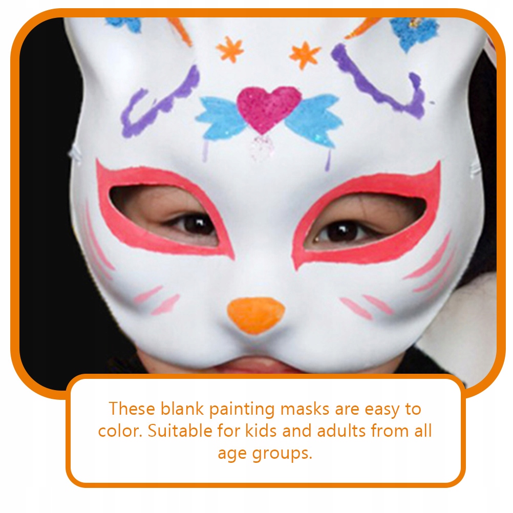 MASKA KOTA MASKI DLA DZIECI DO MALOWANIA Z MIESZANY ZWIERZĄT 6 SZT EAN (GTIN) 4894931004444