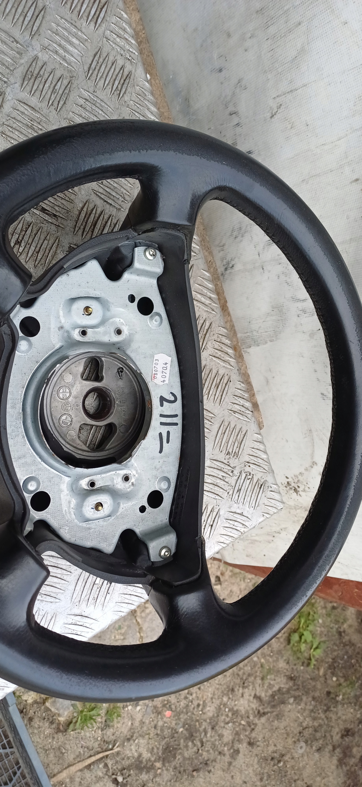 MERCEDES W211 steering wheel, leather leather