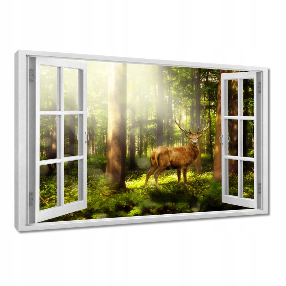 

Obrazy 120x80 Jeleń w magicznym lesie