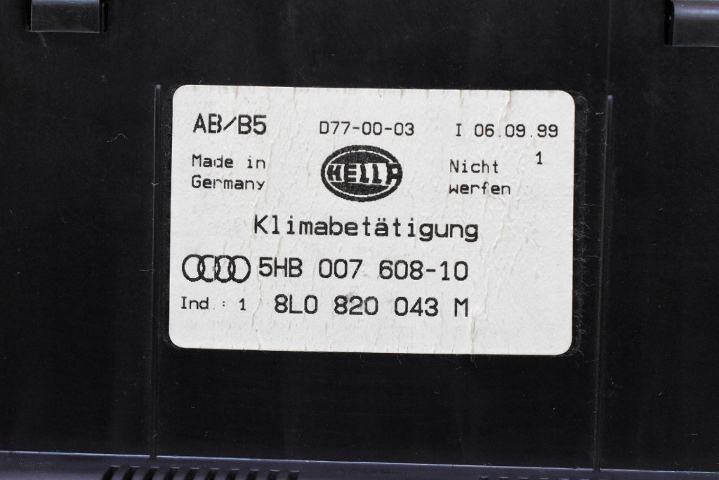 control panel air conditioning devices KLIMY 8L0820043M AUDI A3 8L 96-00