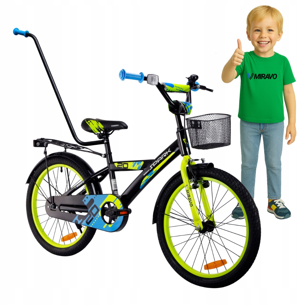 Rowerek Dziecięcy 20 Cali Miravo Rower Dla Chłopca Koszyk I Stopka