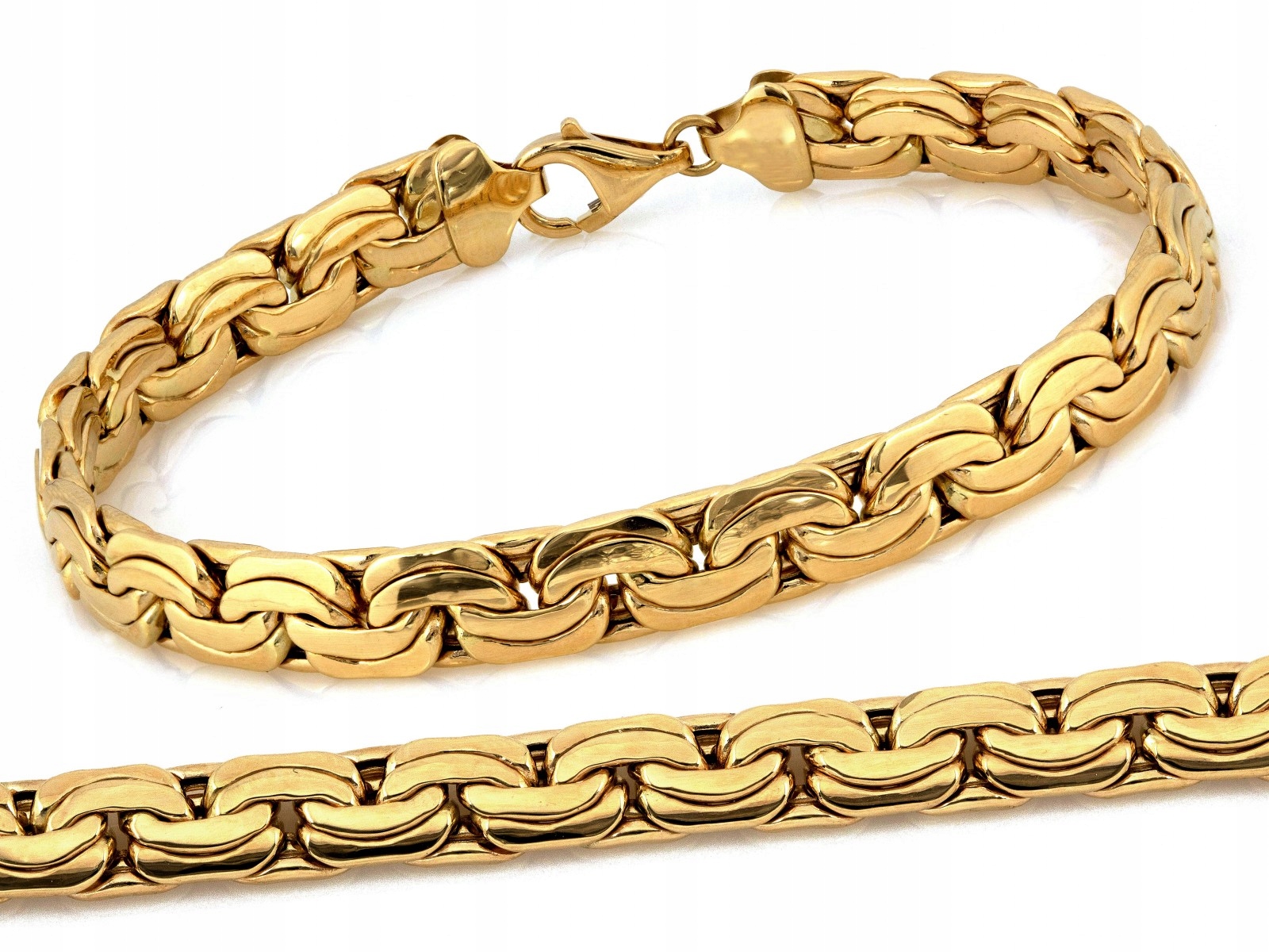 Zlatý náramek s páskou 585 efektní model 9.43 g jako dárek 19 elegantní