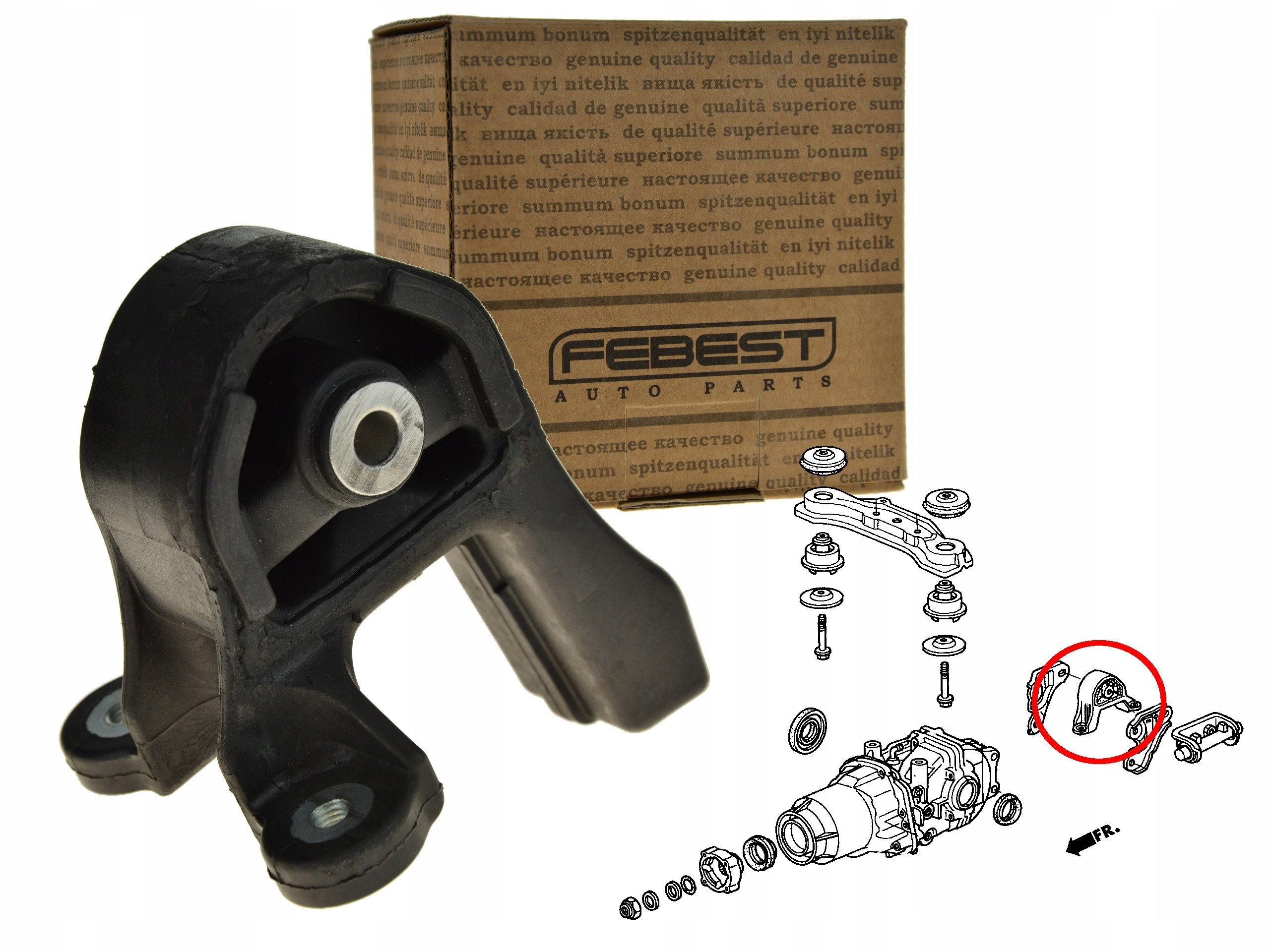 

Honda Cr-v II 01-06 Poduszka Mostu Tył Tylny