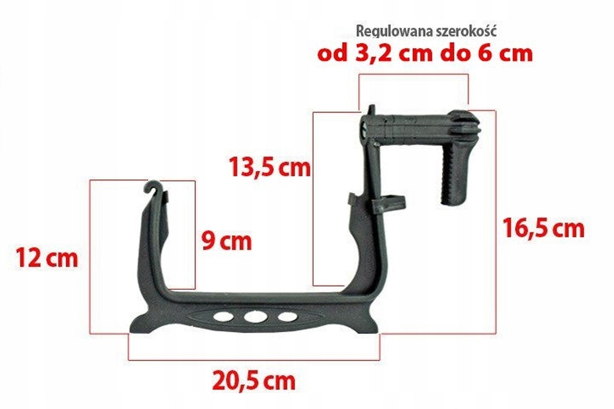 Uchwyt WIESZAK HAK HAKI DO skrzynki DONICY balkonowej BEGONIA ANTRACYT 2szt Wysokość produktu 16.5 cm