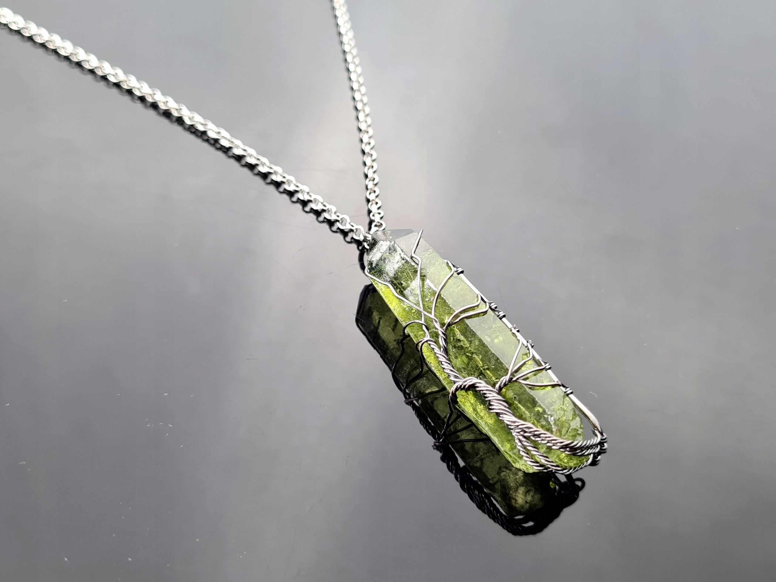 Přívěsek Zelený Fluorit Strom štěstí života