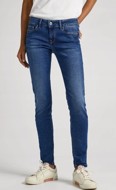Pepe Jeans Modré Dámské Úzké Nohavice S Oděrkami 31/30 Xta