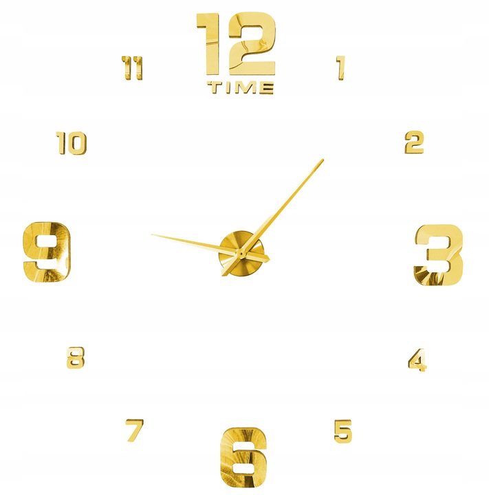 

Zegar Ścienny 3D Naklejany Na Ścianę Nowoczesny XL