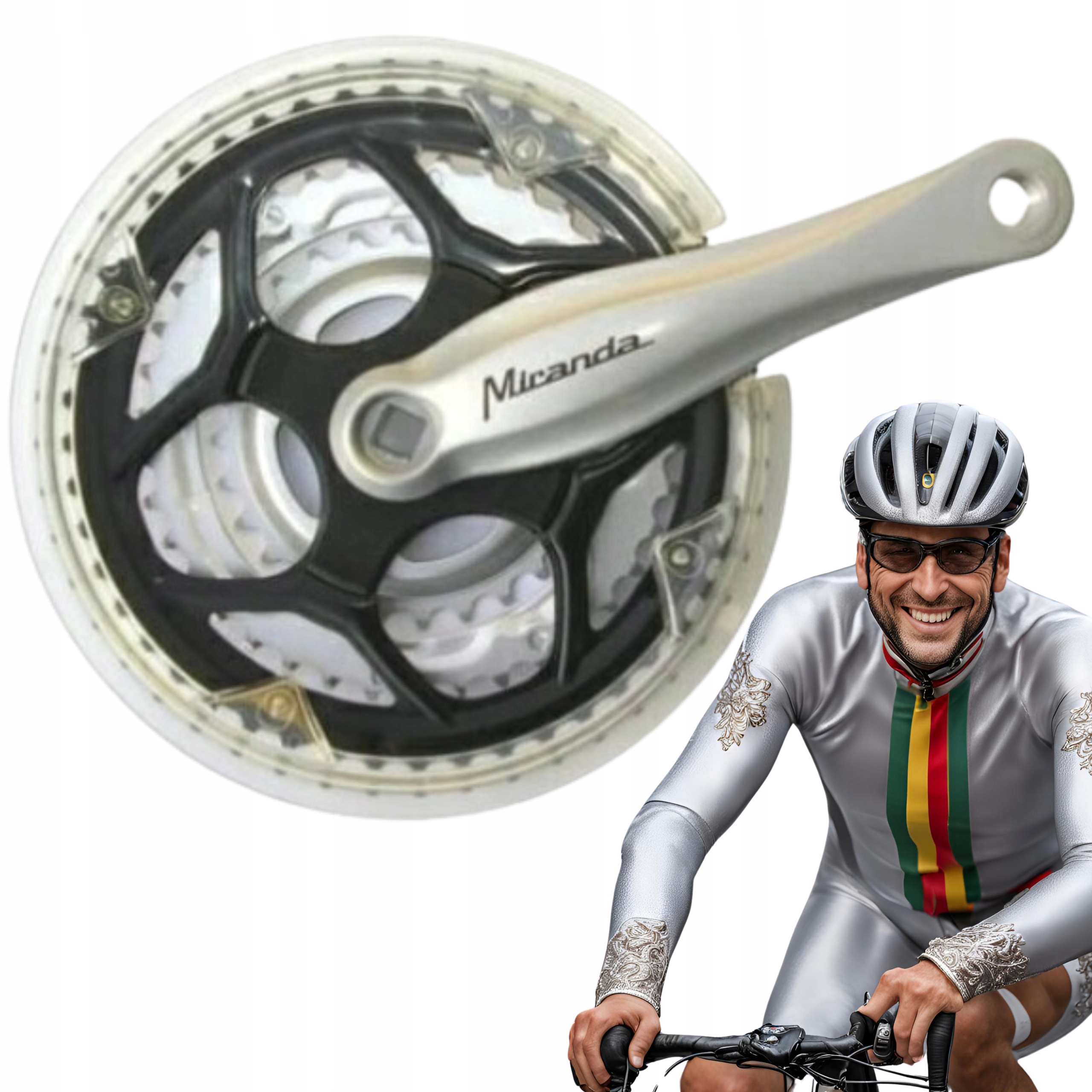 Kompletní sada Korba Miranda Beta 3 Stříbrná 48/38/28 170 mm záslepky