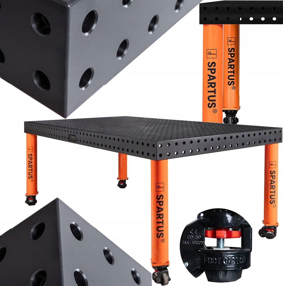 Profesionální Svařovací Stůl Spartus Maximus 3D 2400x1200x100mm D16 6NOHY