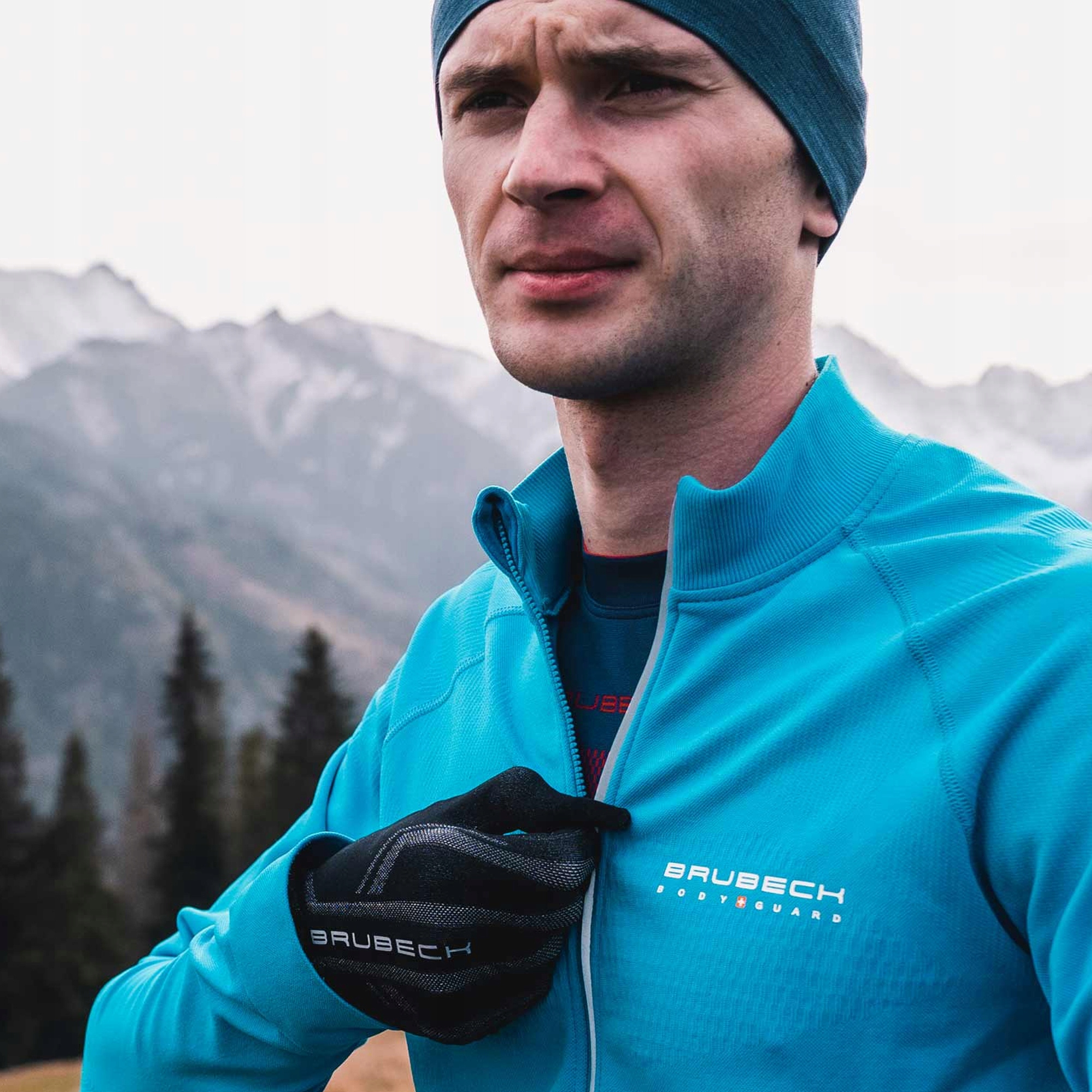 Termoaktywne RĘKAWICZKI DO BIEGANIA BRUBECK sportowe czarne Rozmiar L/XL