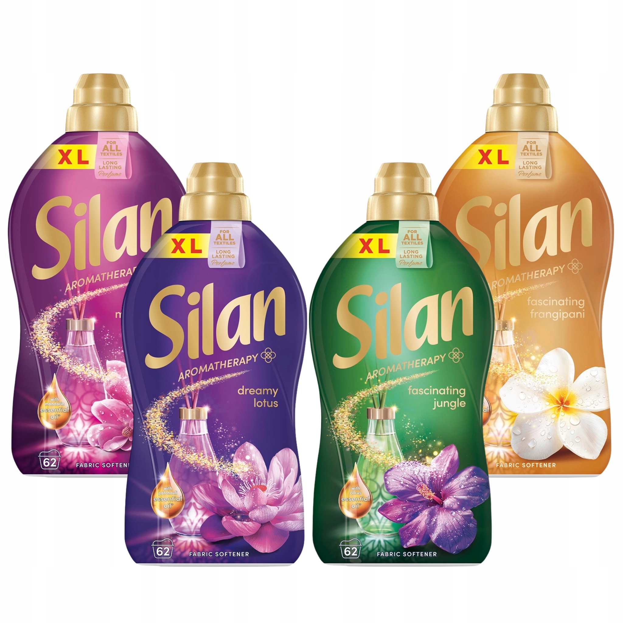 Sada Koncentrátů Na Oplachování Tkanin Silan Aromaterapie 4X1364 ML 248 Praní