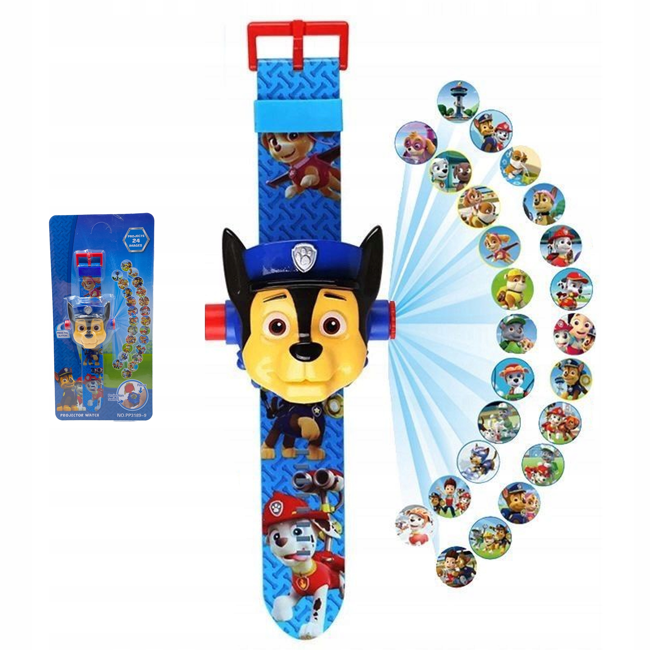 PSI PATROL Zegarek 3D Chase z projektorem ZEG-2 niebieski Marka Inna marka