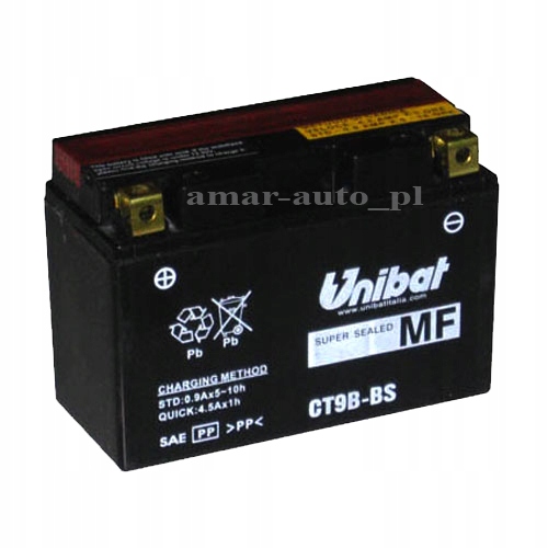 

Akumulator Unibat CT9B-BS, YT9B-BS, 9AH 115A
