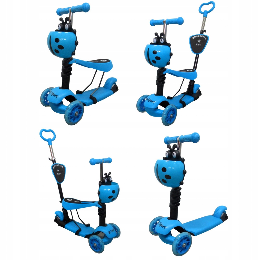HULAJNOGA TRÓJKOŁOWA PCHACZ 5w1 ŚWIECĄCE KOŁA