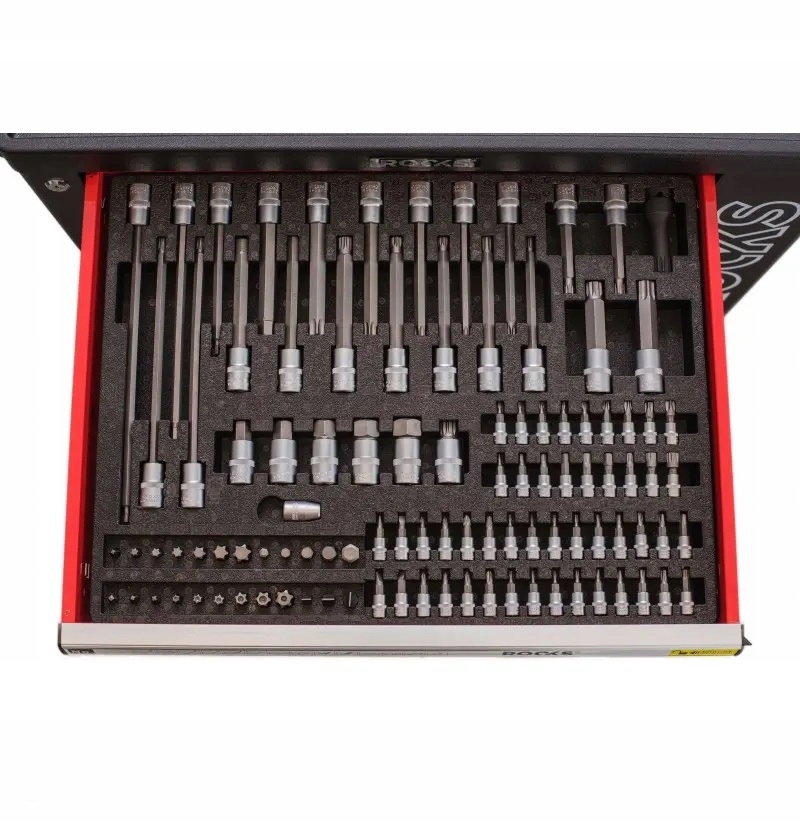 Szafka wózek z narzędziami Rooks OK-01.3004 235 elementów Kolor czerwony