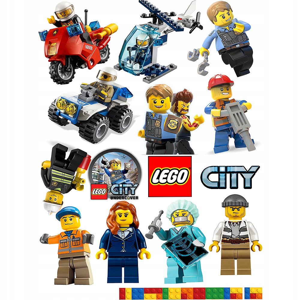 TATUAŻE ZMYWALNE DLA DZIECI DZIECIĘCE LEGO CITY WZORY JAKOŚĆ Marka inny