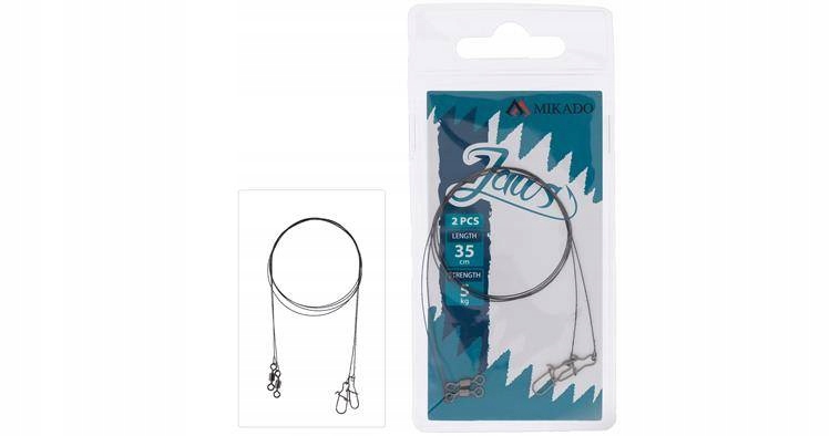 PRZYPON WOLFRAMOWY - JAWS-LIGHT - 35cm/10kg - op.2szt.