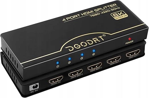 Przełącznik HDMI 4K 30 Hz, przełącznik HDMI 8 w 1, 8 portów