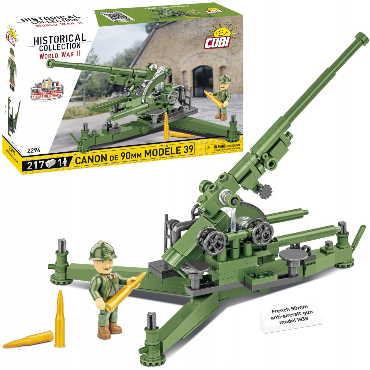 Klocki Cobi 2294 Canon De 90 MM Modele 1939