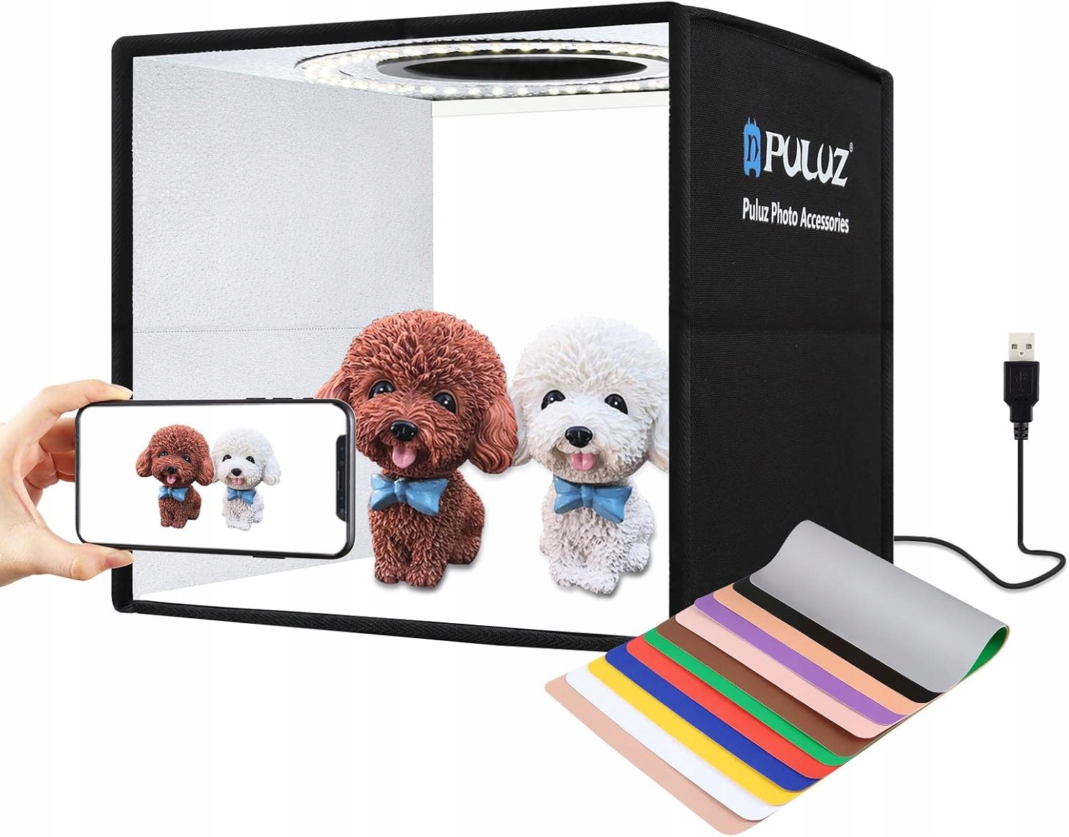 Puluz Skládací přenosný softbox s úhlopříčkou 9,8 palce/25 cm