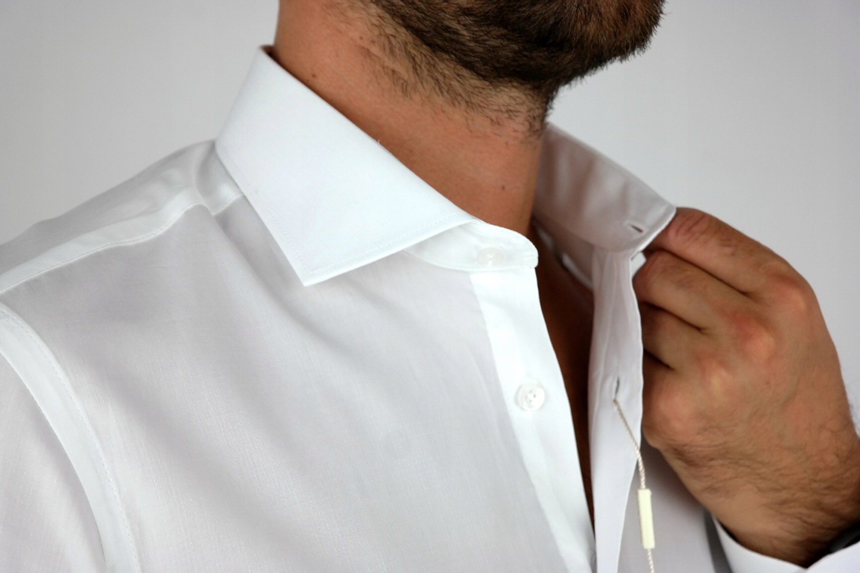 DANIEL BESSI Koszula męska fb955 biała 41/42 L Fason slim