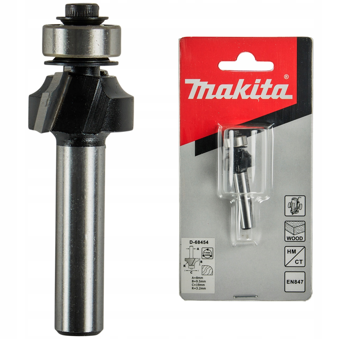 

Frez krawędziowy z łożyskiem 8mm Makita D-68454