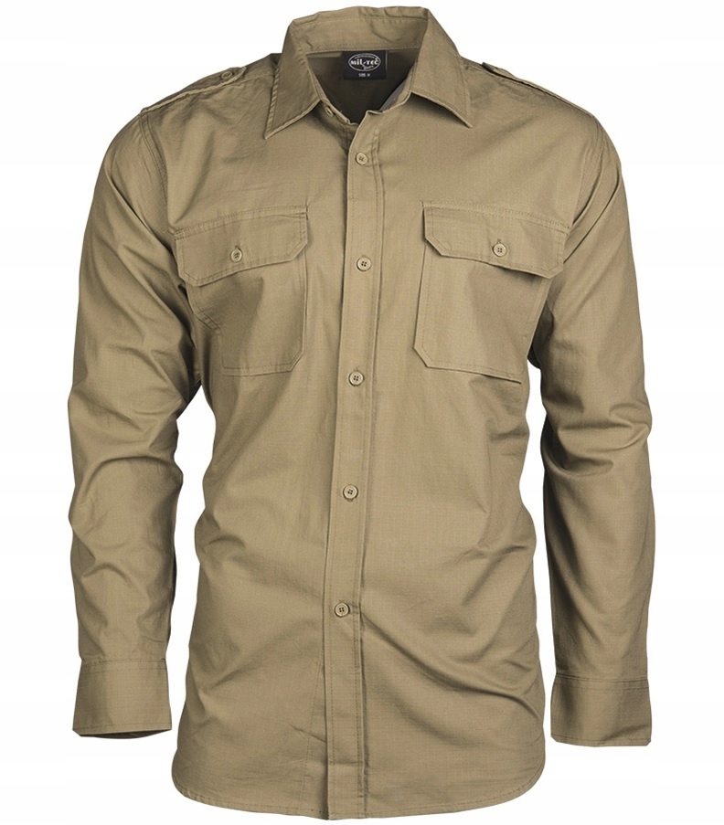 Koszula wojskowa z pagonami Coyote Rip-stop, Mil-Tec S