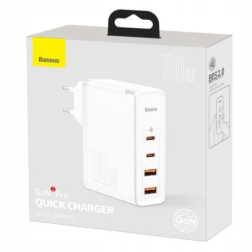Baseus Travel Charger GaN2 Pro Quick wall charger C+c+u+u, Pd 3.0, Qc 4.0+,