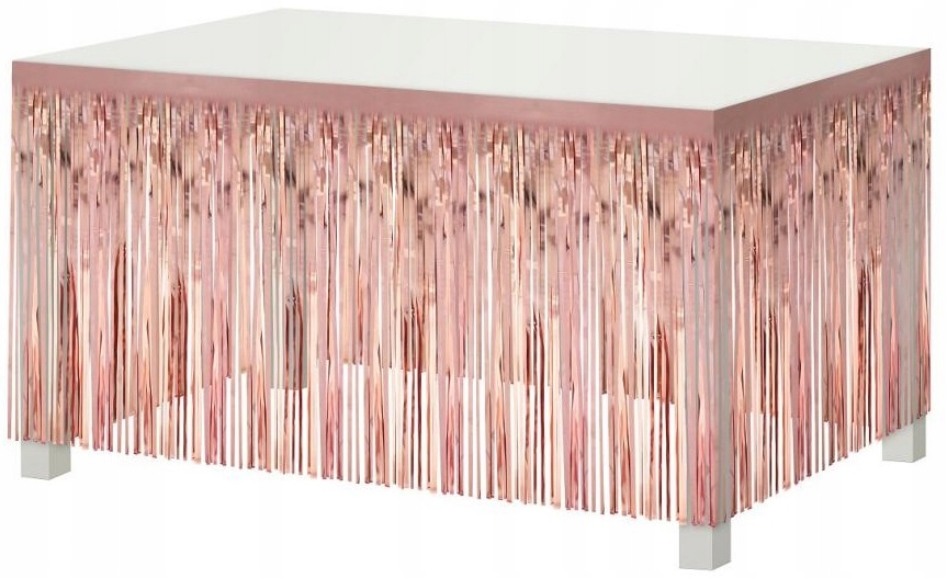 Dekoracja na brzeg stołu frędzle Rose Gold Ozdoba 3 m