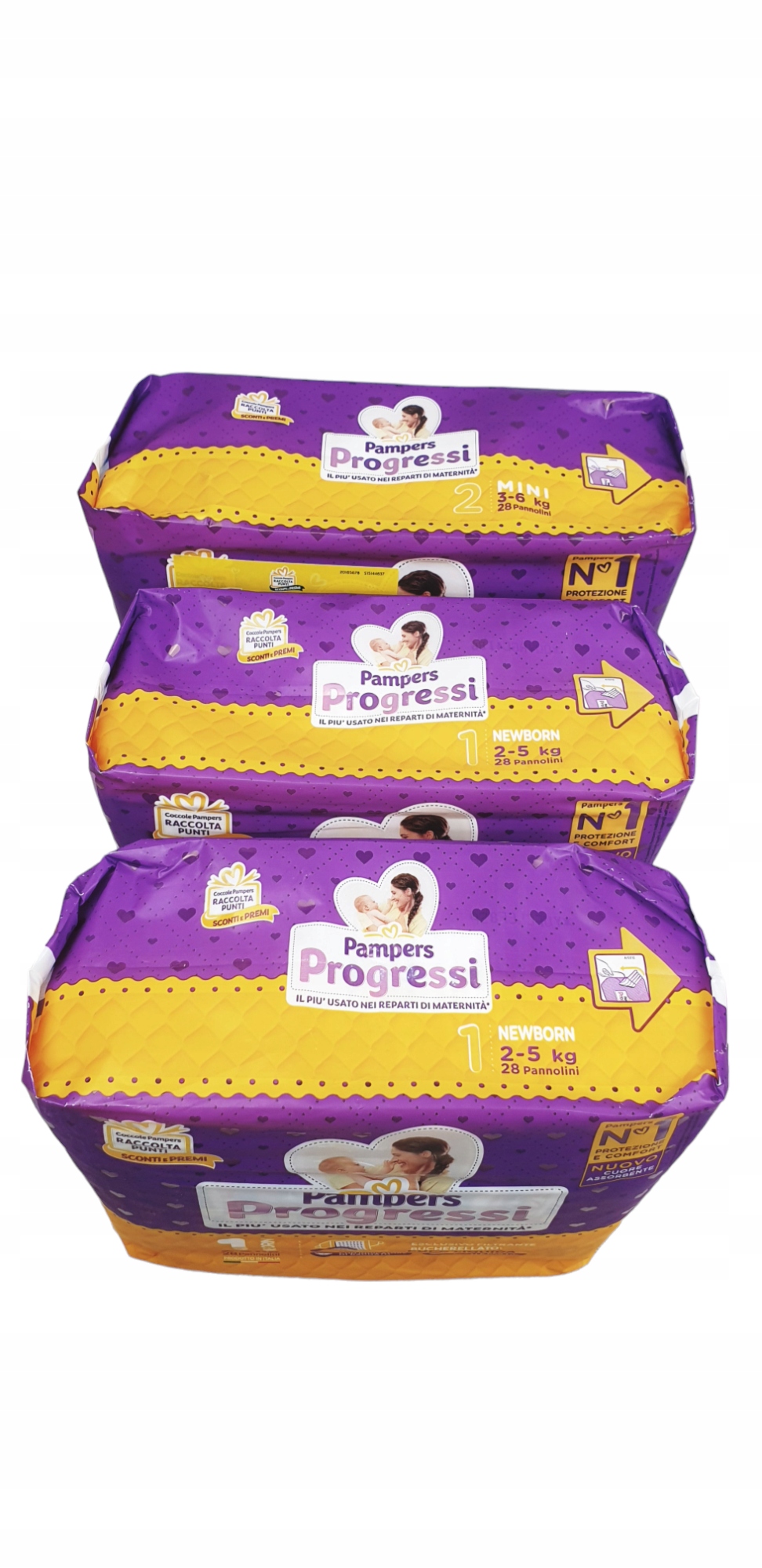 PAMPERS Progressi Pieluchy r.1(2-5kg) / r.2(3-6kg) Rozmiar Rozmiar 1