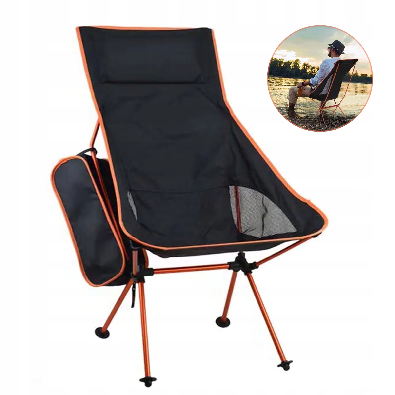 Turistické Kempingové Křeslo S Opěradlem