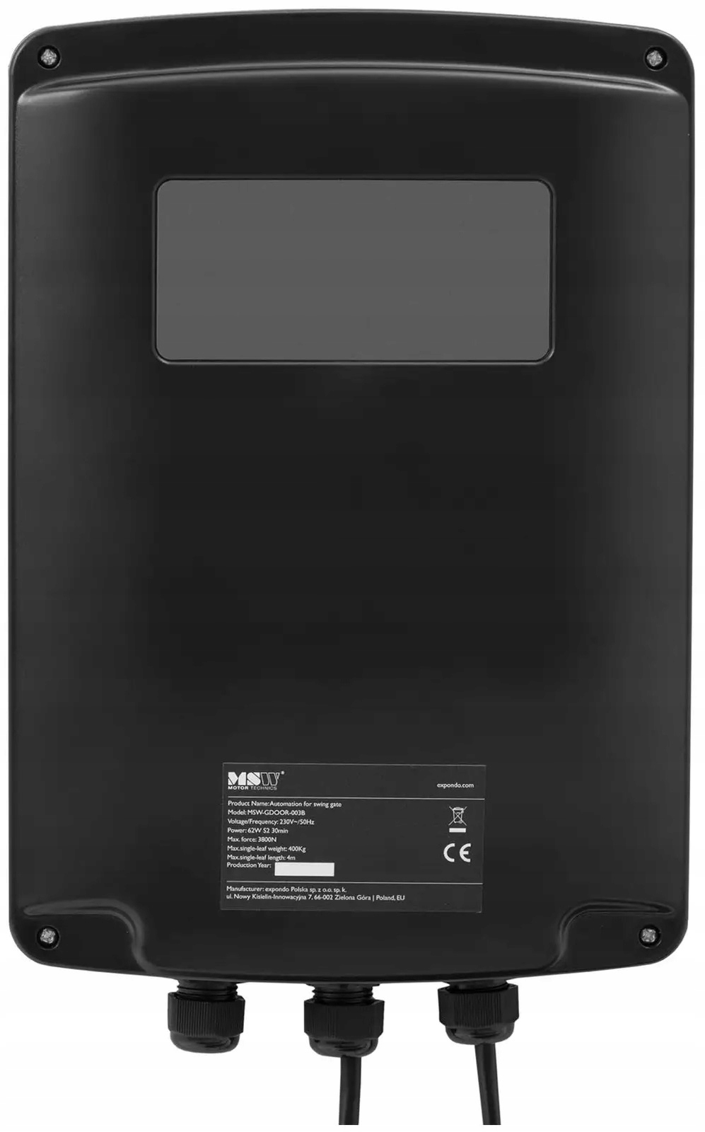 Napęd do bramy dwuskrzydłowej 400kg 4m automat MSW MSW-GDOOR-003B 10062498