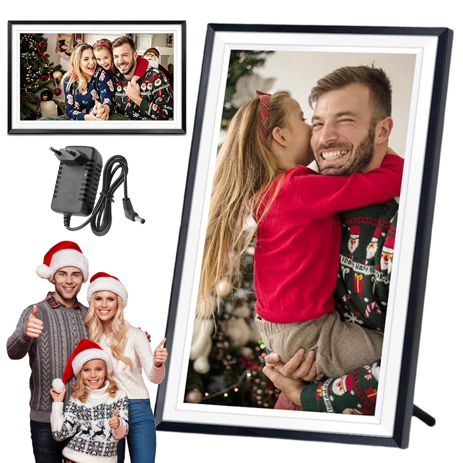 Digitální Rámeček Na Fotografie 15.6 Palců 32GB Fotorámeček Frameo Wifi Jako Dárek