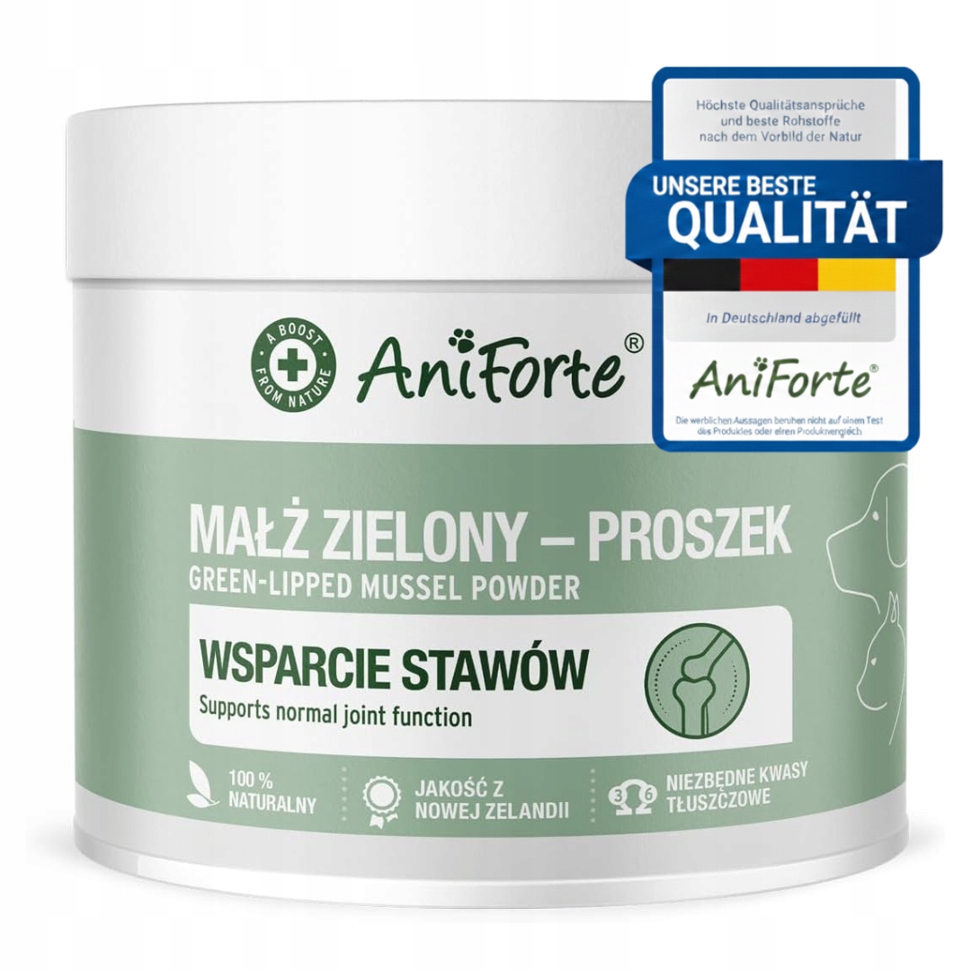 AniForte Prášek ze Slávky Zelenoústé pro Podporu Kloubů psů a koček 250g