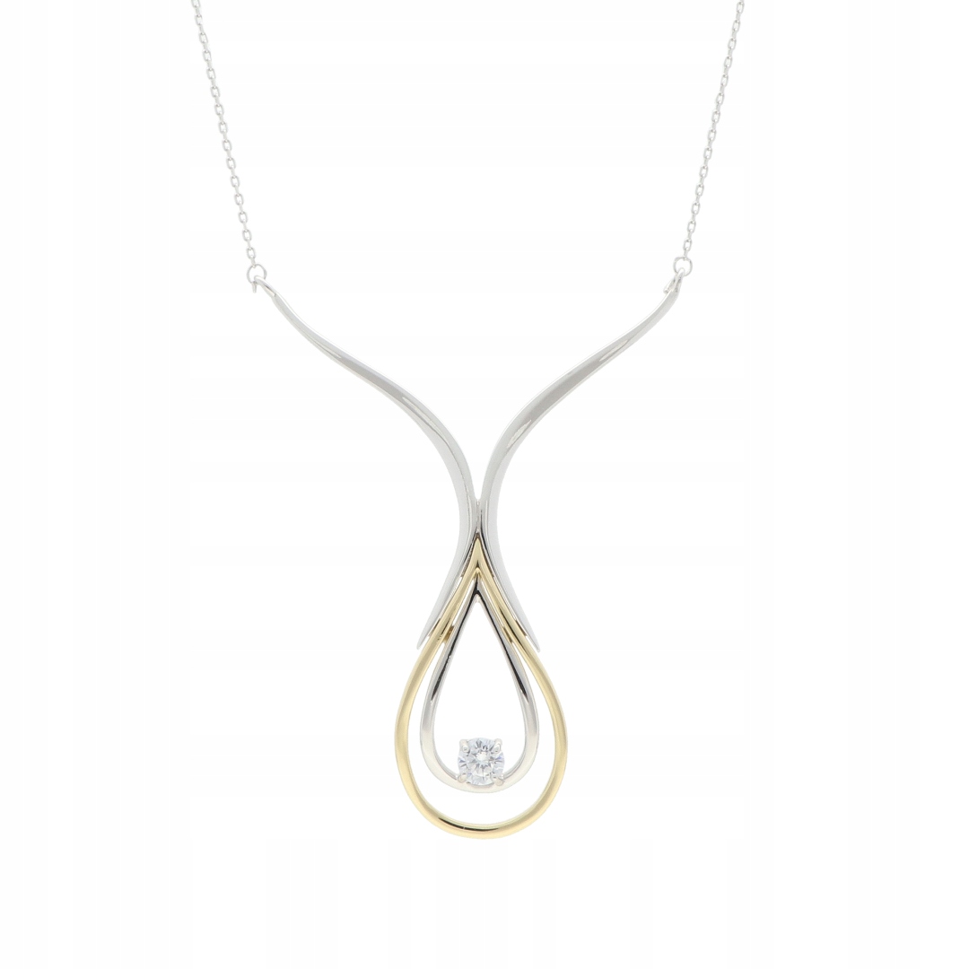 Elegantní náhrdelník se zirkonem stříbro