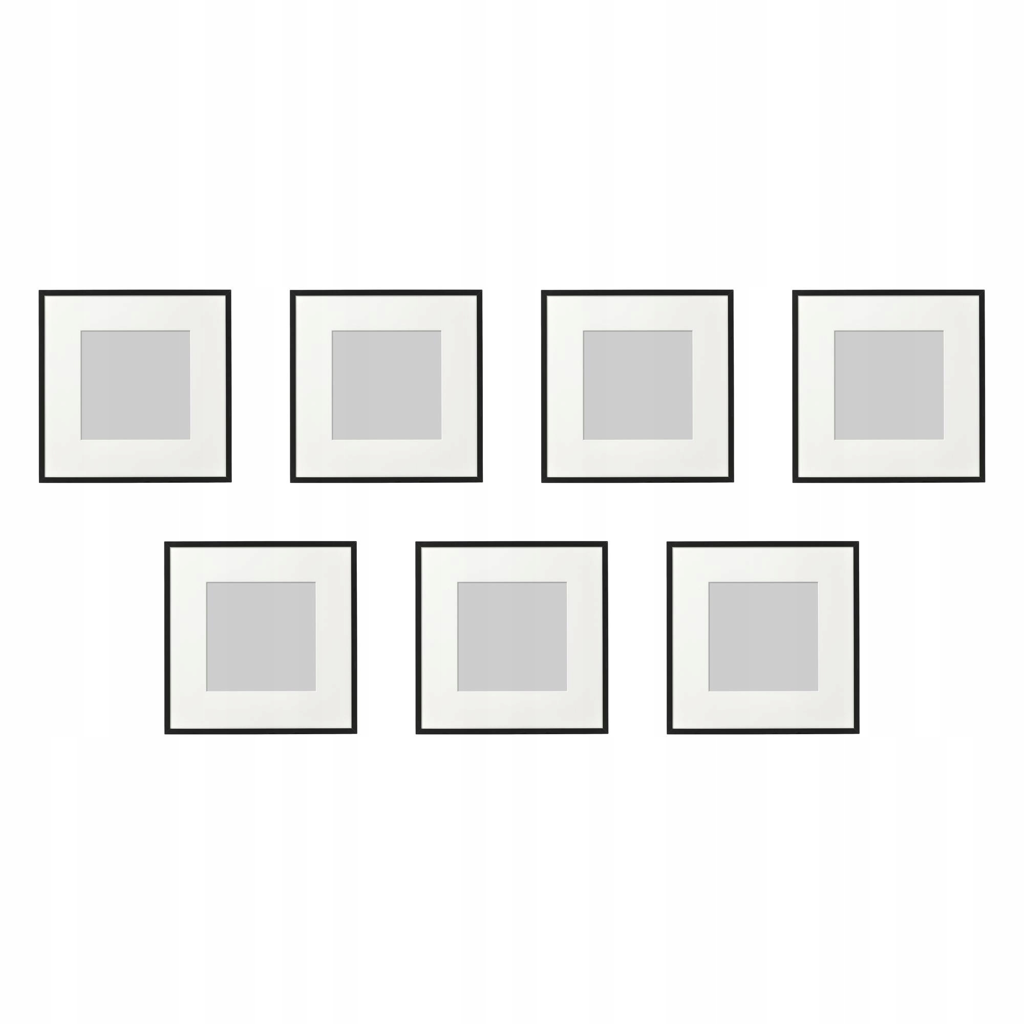 7 ks Rámeček Lomviken černý 32x32 cm elegantní interiérová dekorace