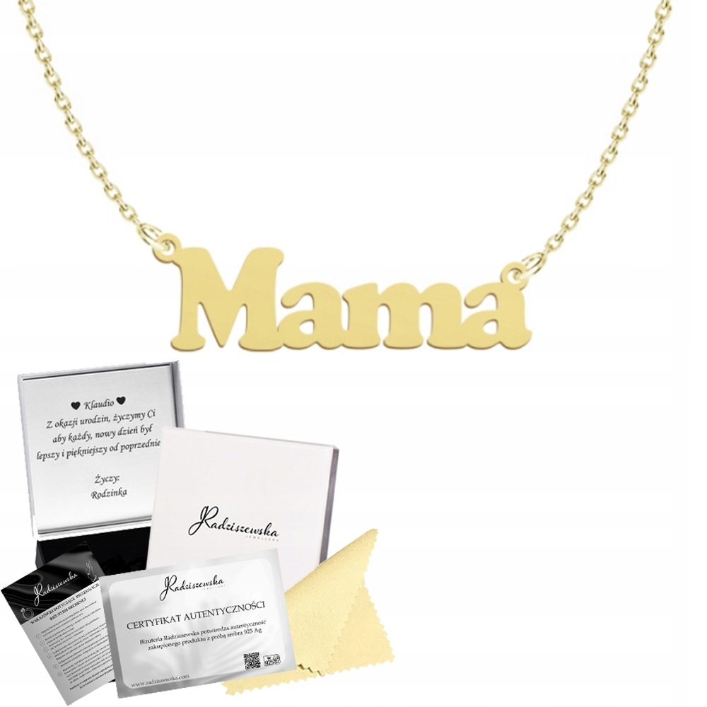 Zlatý Řetízek Pro Maminku Nápis Maminka Dárek Stříbro 925 Šperky Přání