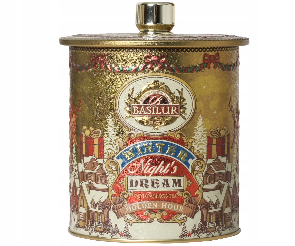 Levně Čaj černý Vanilkový Krém Basilur Golden Hour Listová plechovka 100 g