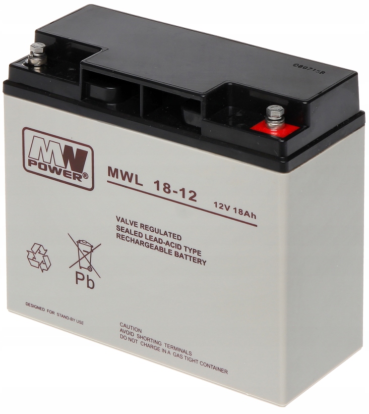 

Akumulator Mwl 18-12 Agm 12V/18AH-MWL