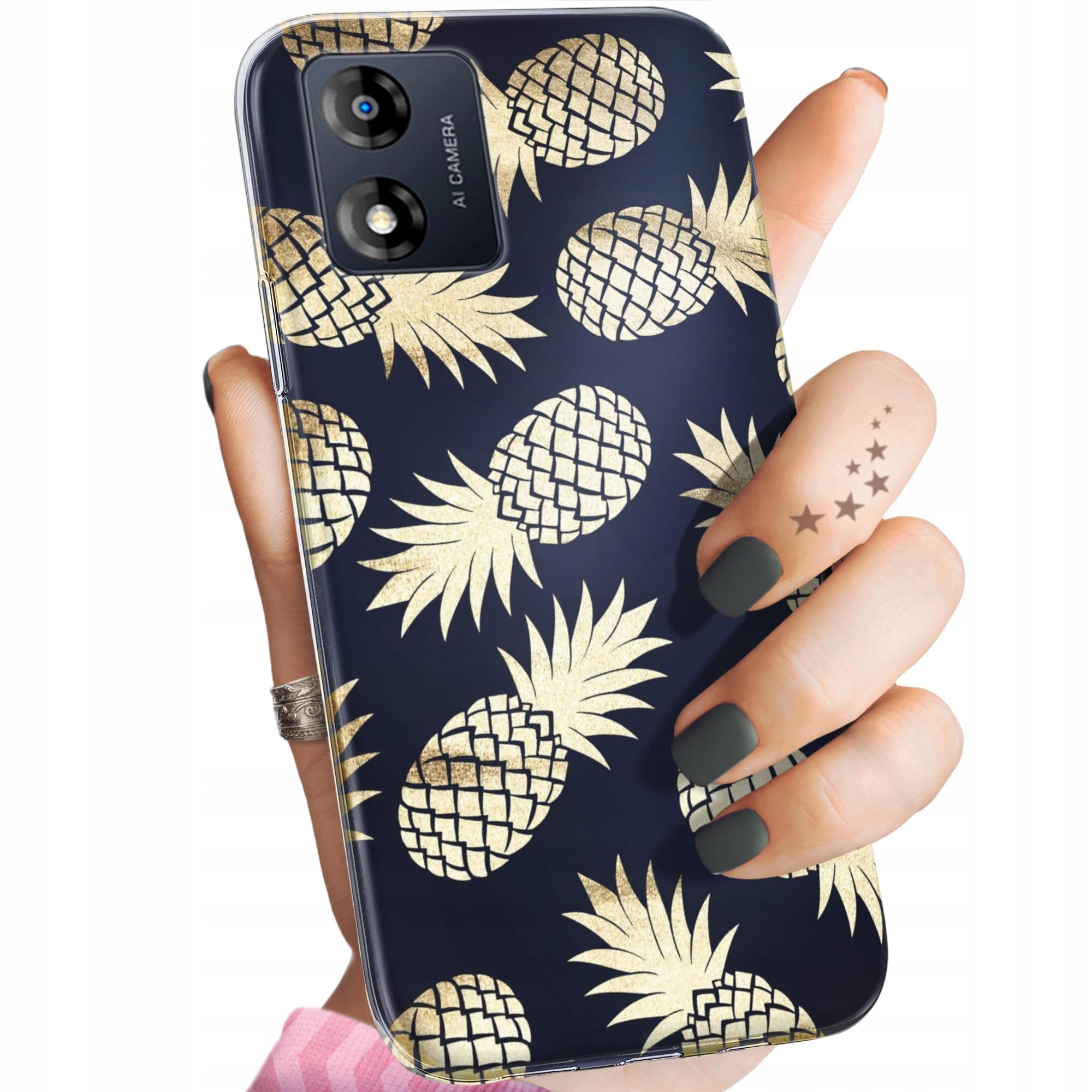 Etui Do Motorola Moto E13 Ananas Owoce Egzotyczne Obudowa Pokrowiec