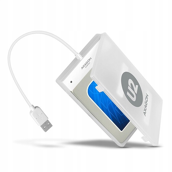 Adapter Axagon ADSA-1S SLIMport Usb 2.0 Sata 2.5" Ssd/hdd, biały