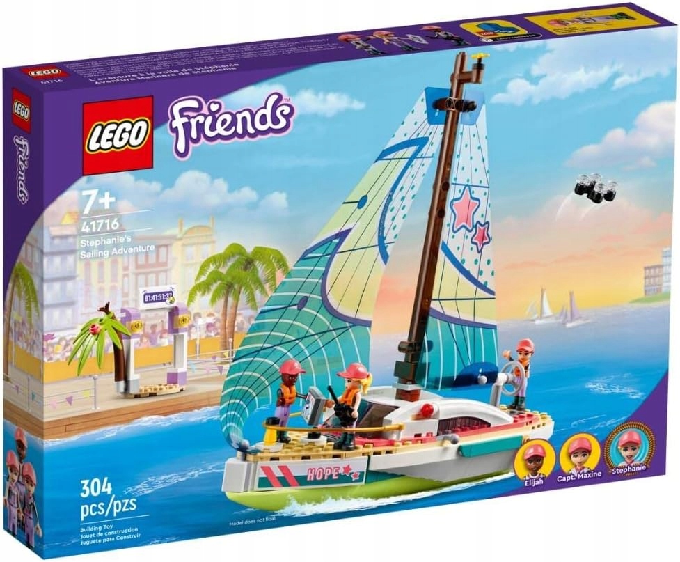 LEGO Friends 41716 Stephanie i przygoda pod żaglami Liczba elementów 304 szt.