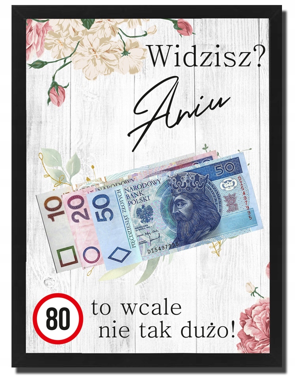 

Zabawny na 80 urodziny plakat w ramce
