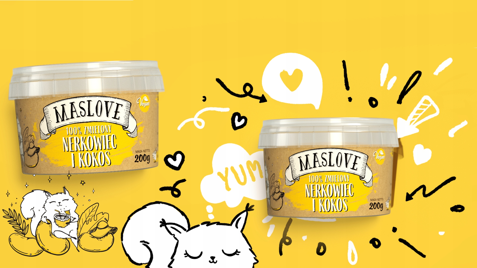 MASŁO ORZECHOWE MASLOVE ORZECHY NERKOWCA I KOKOS Cechy dodatkowe ekologiczne wegańskie wegetariańskie